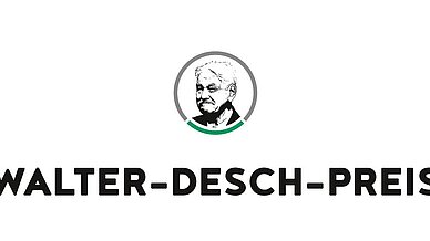 Zeichnung Gesicht Walter Desch mit Schriftzug Walter-Desch-Preis